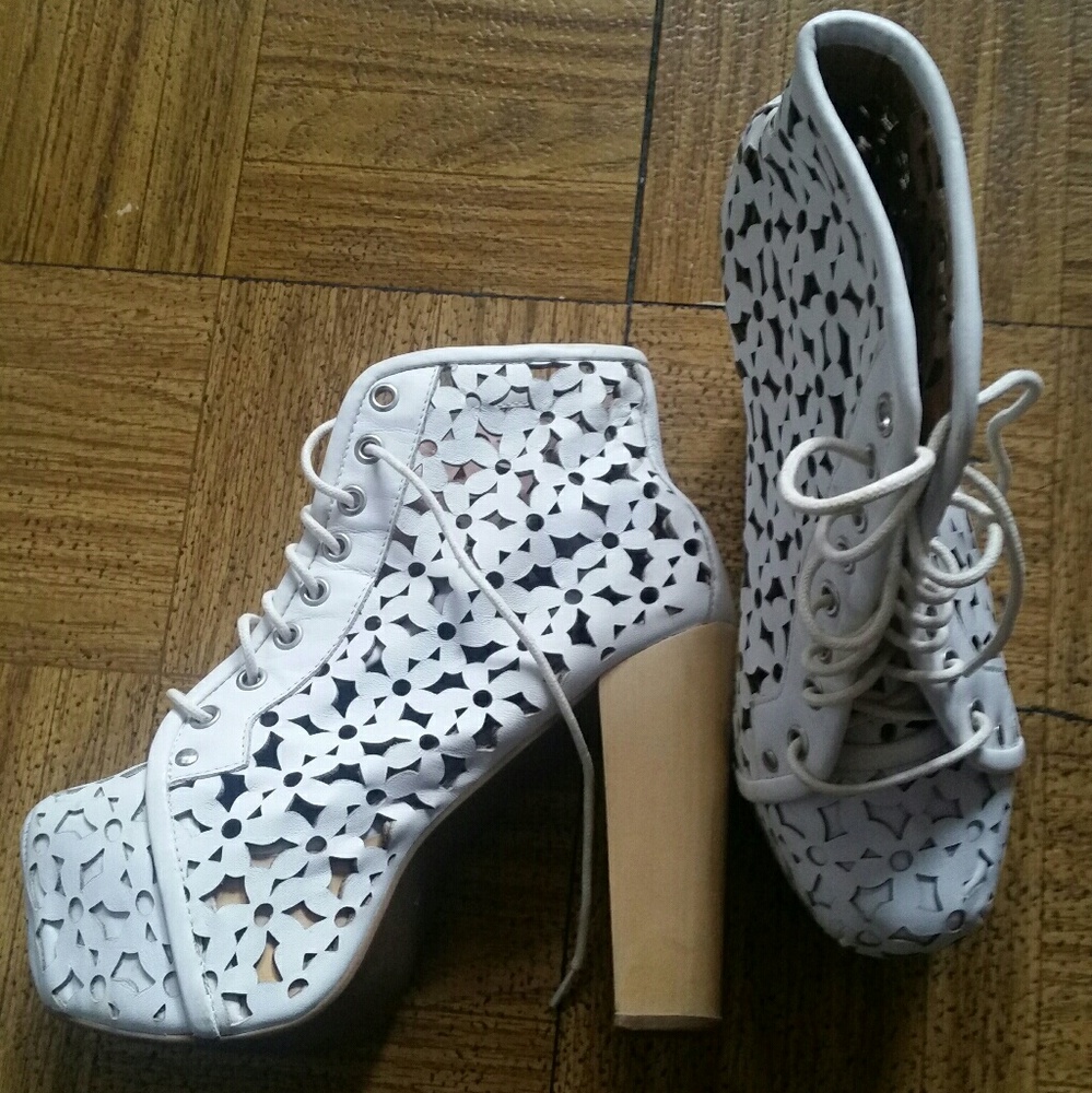 Jeffrey Campbell Leather Lace Lita